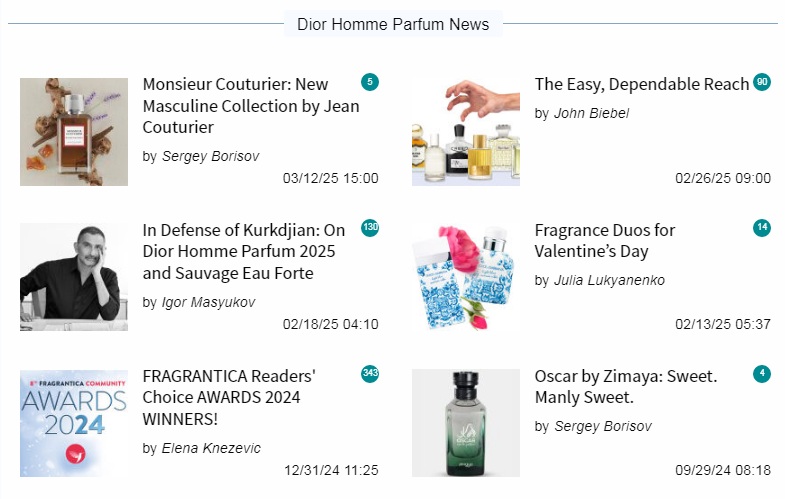 تیتر اخبار Dior Homme Parfum