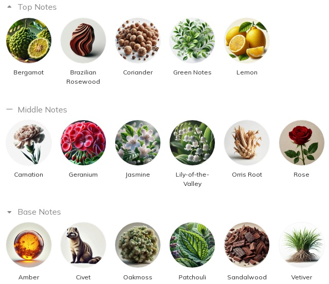 هرم بویایی عطر آرامیس 900 ادوکلن مردانه Aramis 900 for Men EDC