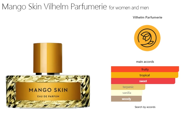 آکوردهای به کار رفته در عطر ادکلن ویلهلم پارفومری مانگو اسکین ادوپرفیوم مردانه-زنانهVilhelm Parfumerie Mango Skin Unisex EDP