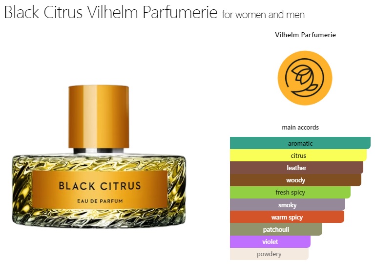 آکوردهای به کار رفته در عطر ادکلن ویلهلم پارفومری بلک سیتروس ادوپرفیوم مردانه-زنانه Vilhelm Parfumerie Black Citrus Unisex EDP